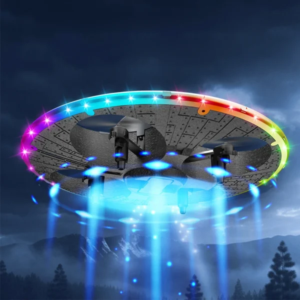 SJ S163 UFO WiFi FPV Intelligent Obstacle Avoidance Controllable Lighting Circle Protection Kids Gifts EVA Foam 2.4G RC Drone Quadcopter RTF