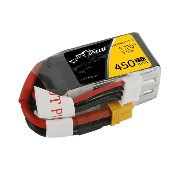 TATTU 3S 11.1V 450mAh 75C 3S1P Lipo Battery XT30 Plug for 90mm to 150mm Multirotor RC FPV Racing Drone