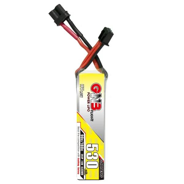 Gaoneng GNB 7.6V 530mAh 90C 2S LiHV Lipo Battery XT30 Plug for Happymodel Mobula 8 Sub250 Nanofly20 Mobula8 TinyGo CRUX3 FPV Racing Drone - Image 3