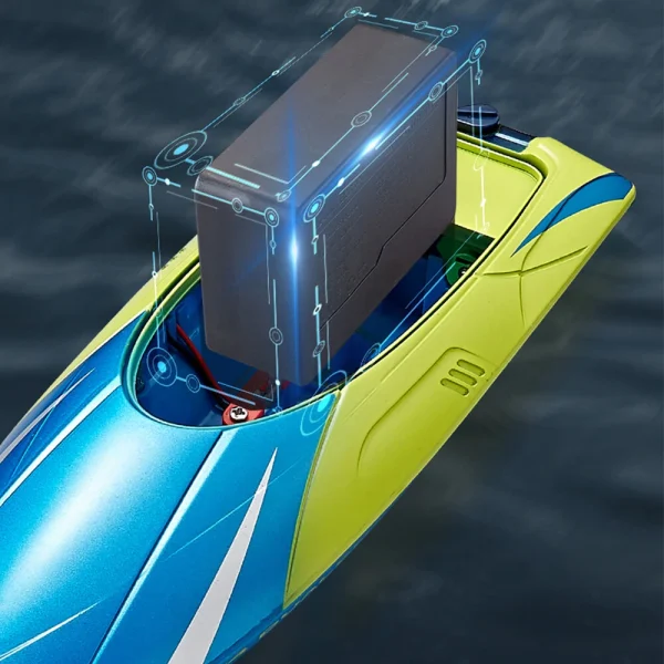 S4 2.4G RC Boat High Speed LED Light Speedboat Waterproof 15km/h Electric Racing Vehicles Models Lakes Pools Remote Control Toys - Image 4