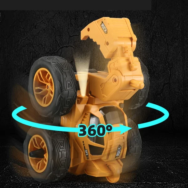 2.4G Drop-resistant Excavator RC Car Stunt RC Car for Children Toys - Image 5
