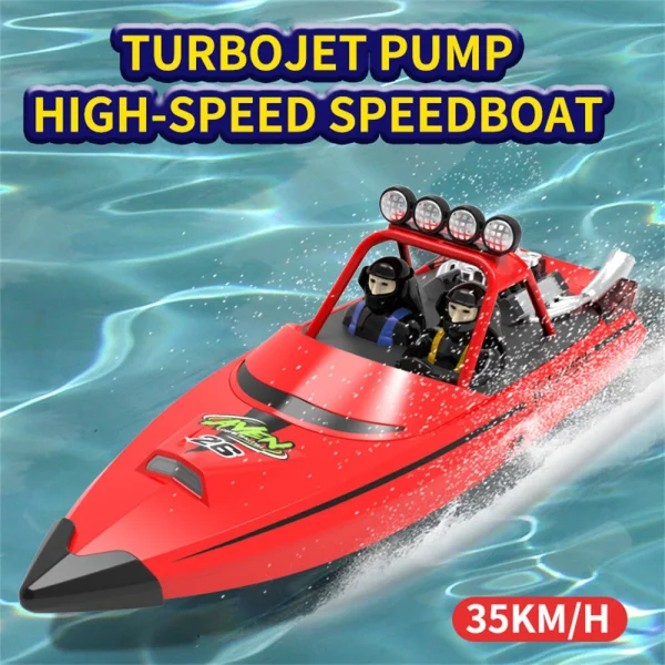 TY XIN 725 2.4G 30km/h RC Boat Jet Speedboat Capsized Reset Waterproof LED Light Remote Control Ship High Speed Vehicles Models - Image 3