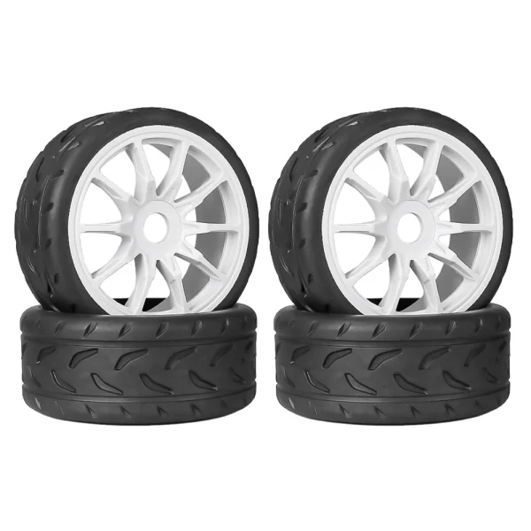 4PCS Eight-Character Pattern Racing Road Wheel Tire Spare Parts for ARRMA 1/7 Firebird FELONY Mustang GT Flat Race RC Car Vehicle Models Accessories - Image 6