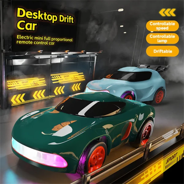 JJRC Q197 RTR 1/64 2.4G 4WD Drift RC Car Mini Race LED Light Radio Control High-Speed Motor Full Proportional On-Road Racing Vehicle Model Boys Gifts Desktop Micro Toys