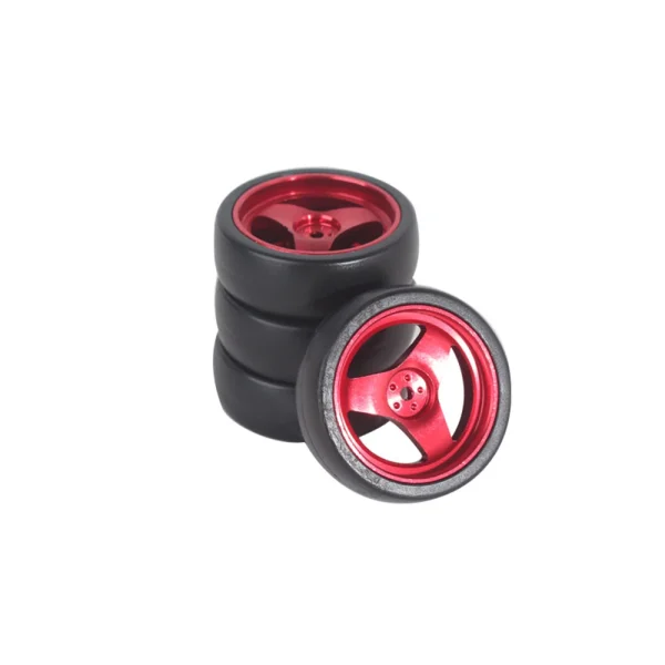 4PCS LDRC 1801 1802 1803 1804 1/18 RC Car Upgraded Parts Drift Tires Metal Wheel Rims/Racing Tyres Vehicles Models Spare Accessories - Image 4
