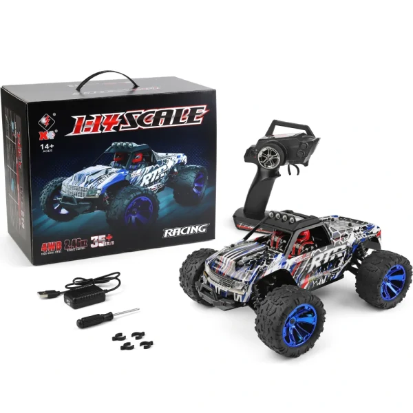 Wltoys 144018 RTR 1/14 2.4G 4WD 35km/h RC Car Monster Truck LED Light Off-Road Climbing Truck Rock Crawler Full Proportion Electric Vehicles Models Toys - Image 7