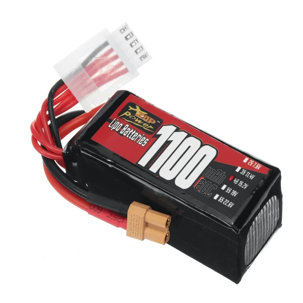 ZOP Power 4S 15.2V 1100mAh 60C 16.72Wh LiPo Battery XT30 Plug for GEPRC Tern LR40 FPV Racing Drone