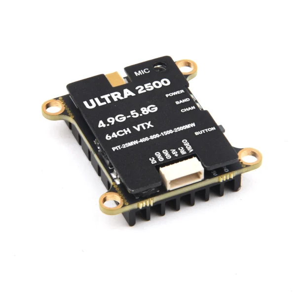Ultra2500 4.9-5.8Ghz 64CH 25mW/400mW/800mW/1500mW/2500mW/Pit Mode 2.5W FPV Transmitter Built in Mic Support IRC Tramp VTX MMCX for RC Drones