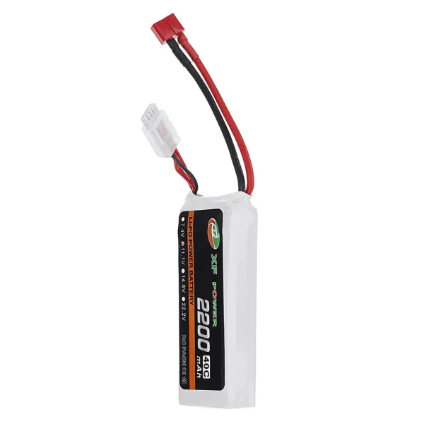 XF POWER 11.1V 2200mAh 40C 3S Lipo Battery T Plug for RC Car Helicopter - Image 4