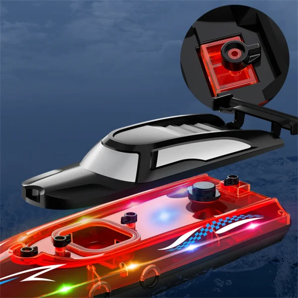 3502 3503 1/36 2.4G RC Boat Speedboat Dual Motors Waterproof LED Light Remote Control Ship High Speed Vehicles RTR Models - Image 5