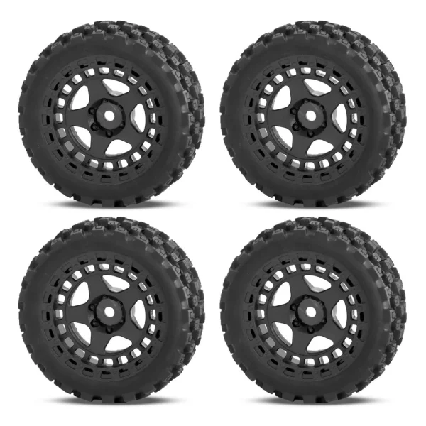 4PCS Upgraded Tires Wheel Rims for Arrma 1/18 2S Typhon Grom RC Cars Vehicles Models Spare Parts Accessories - Image 2