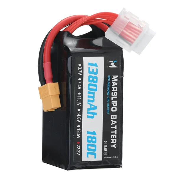 MARSLIPO 22.2V 1380mAh 180C 6S Lipo Battery XT60 Plug for iFlight Nazgul XL5/DC5 SpeedyBee Master 5 V2 FPV Racing Drone - Image 6