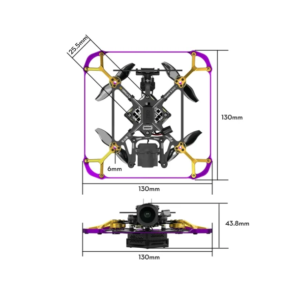 Flywoo Flytimes 85 HD O4 / O4 Pro 2S Micro RC FPV Racing Drone BNF with GOKU F405 FC HD Digital System - Image 5