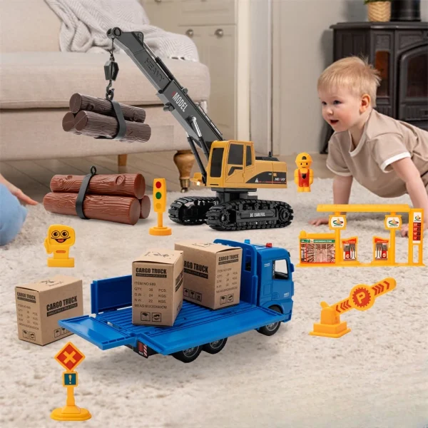689-838A 2.4G 6CH 1/20 RC Truck+1/22 RC Crane 2-IN-1 Remote Control Car Vehicle Models RTR for Children Toys - Image 3