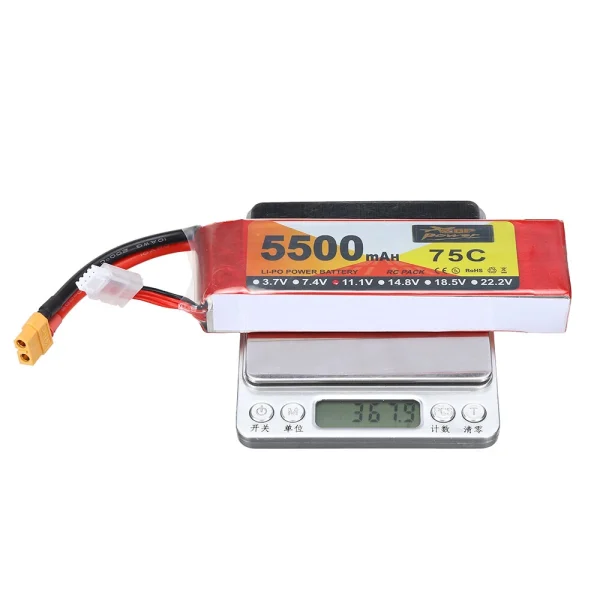 ZOP Power 11.1V 5500mAh 75C 3S LiPo Battery XT60 Plug for RC Drone - Image 9