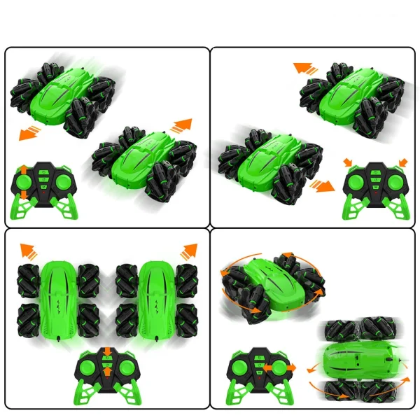2.4G 4CH Stunt Drift RC Car Deformation Remote Control Rock Crawler Roll Flip Kids Robot Auto Toy - Image 2