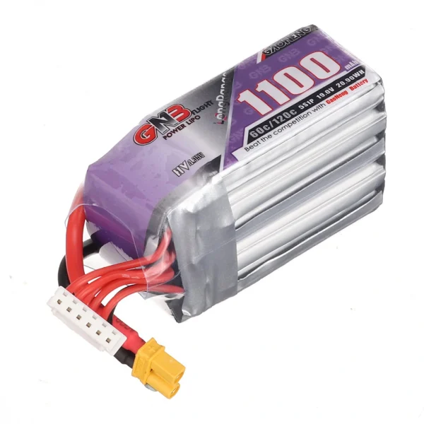 Gaoneng GNB 19V 1100mAh 60C 5S HV LiPo Battery XT30/XT60 Plug for FPV Racing Drone - Image 2