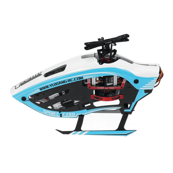 YXZNRC F280 2.4G 6CH 6-Axis Gyro 3D6G Dual Brushless Direct Drive Motor Flybarless RC Helicopter - Image 7