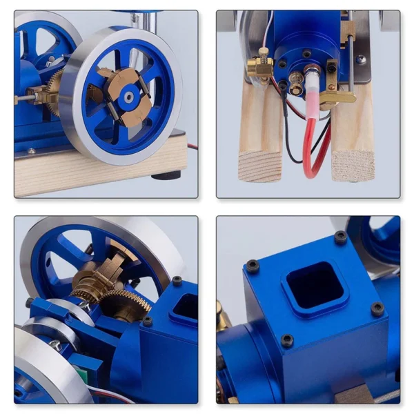 STARPOWER Mini Four Stroke Gasoline Engine Internal Combustion Engine Model with Wooden Base Physics Experiment Science Discovery Production Invention Gift Collection Toys - Image 8