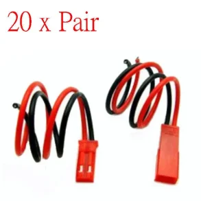20 Pair JST Connector Plug With Connect Cable For RC BEC ESC Battery