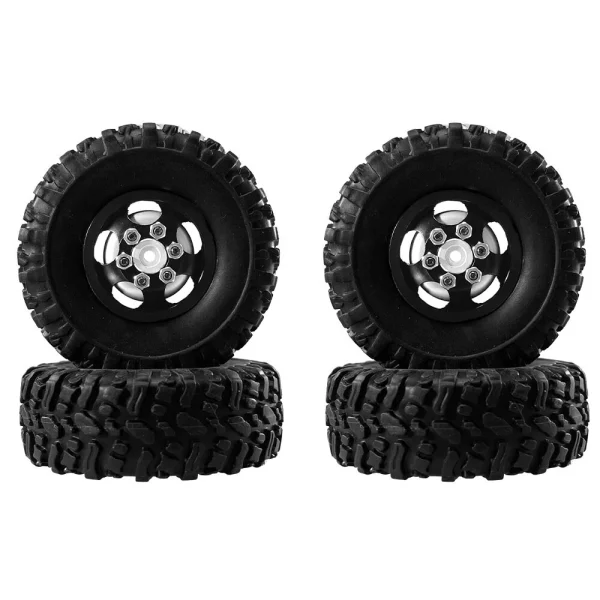 4PCS Upgraded Metal Rims Tires Wheels for TOYOTA Land Cruiser MN82 LC79 MN78 WPL D90 D91 D96 99S 1/12 RC Cars Vehicles Models Spare Parts - Image 4