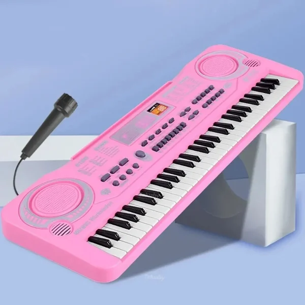 61 Keys Portable Electronic Piano Keyboard Organ With Microphone Educational Toys Musical Instrument Gift for Kids Beginners - Image 5
