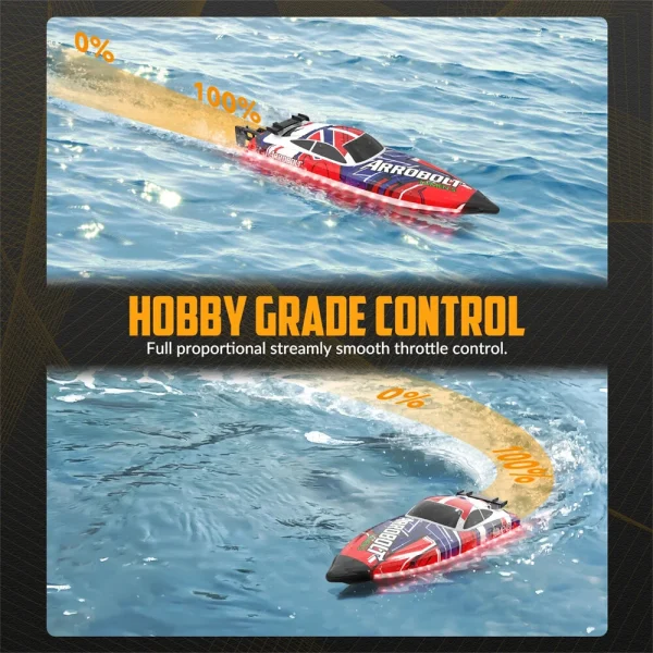 Volantexrc 797-6 SR40 2.4G 35mph RTR Brushless RC Boat Waterproof Auto Self Righting Reverse LED Light Water Cooling System Full Proportional High Speed Remote Control Ship Vehicles Models Toys - Image 9