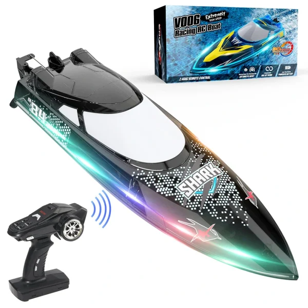 Flytec V006 RTR 2.4G 30km/h RC Boat Capsize Auto Reset LED Light Water Cooling Remote Control High Speed Racing Fun Playing Speedboat Electric Waterproof Ship Vehicles Models - Image 9
