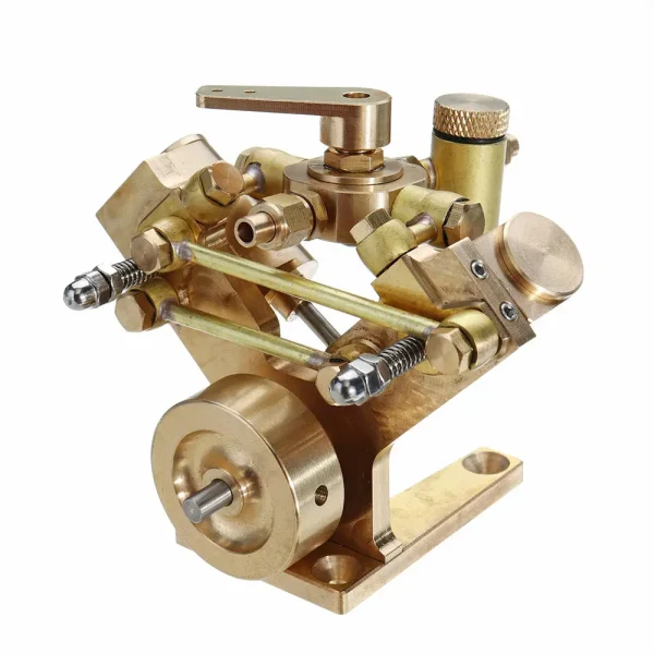 Microcosm OKMO Micro Scale M2B Twin Cylinder Marine Steam Engine Model Stirling Engine Gift Collection - Image 2