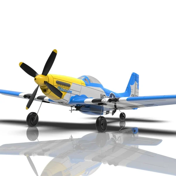 VolantexRC Mini Mustang P-51D V2 EPP 400mm Wingspan 2.4G 4CH 6-Axis Gyro One Key Aerobatics XPilot Stabilization System RC Airplane Trainer RTF Compatible DSM S-BUS Protocol for Beginner - Image 8
