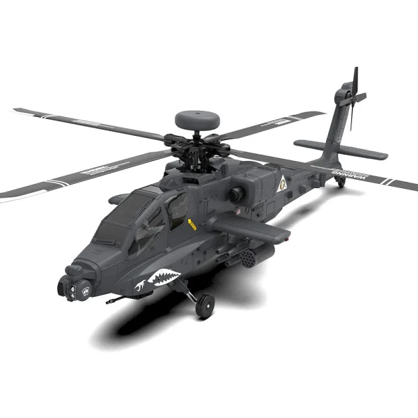 YXZNRC F11-S 1:32 AH-64 Apache Scale 2.4G 6CH GPS Altitude Hold Optical Flow Positioning 5.8G FPV Camera Dual Brushless Motor Flybarless RC Helicopter RTF - Image 2