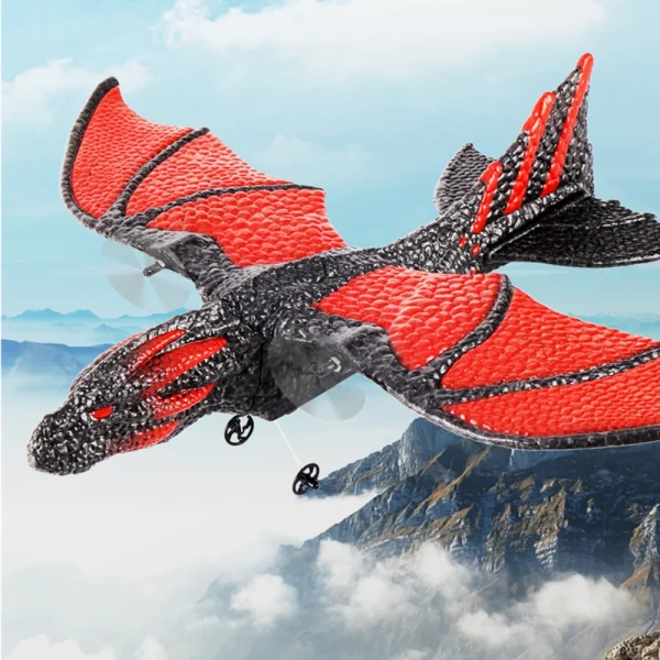 KFPLAN Z60 Flying Dragon 310mm Wingspan 2.4G 2CH Built-in Gyro EPP RC Airplane Glider RTF for Beginners Kids Boys Girls Gifts