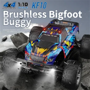 KFPLAN KF10 RTR 1/10 2.4G 4WD 50km/h Brushless RC Car Off-Road Truck LED Light 3s High Speed Full Proportional Metal Diffs Drive Shaft Vehicles Models Toys