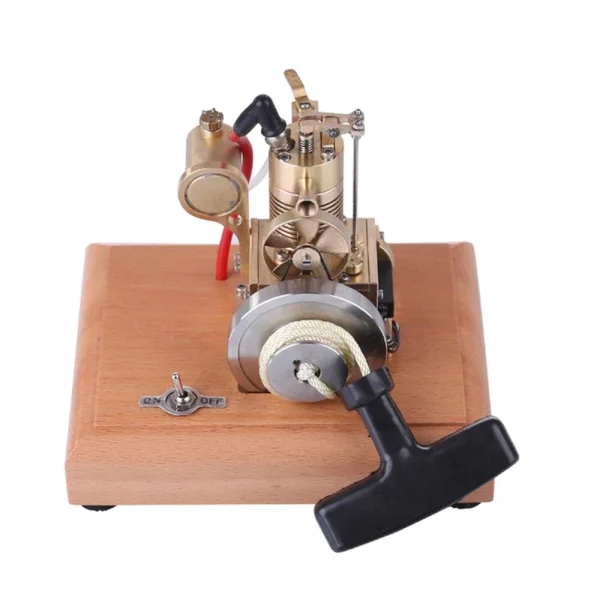 M16 1.6cc Mini Vertical Air-cooled Single-cylinder 4 Stroke Gasoline Hit Miss Complete Engine Model with Wooden Base - Image 3