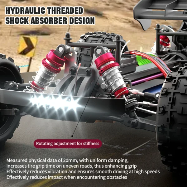 JJRC C8803 RTR 1/12 2.4G 4WD Brushless RC Car Wind Walker High Speed Off-Road Truck Vehicles LED Light Full Proportional Alloy Chassis Oil Filled Shocks Models Electric Toys - Image 9
