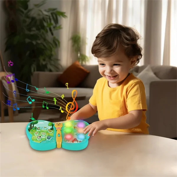 Multifunctional Electric Interactive Musical Moth Toddlers Baby Educational Sound and Light Children's Early Education Toy - Image 2