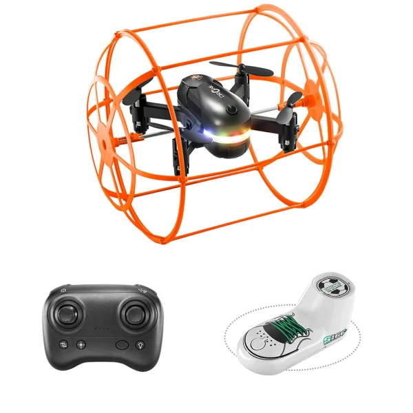 YLR/C S166 Removable 2 Batteries Design Climb Wall Flat Running AIR Flying Modes with Gradient Lighting 360 Stunt Roll Grid Full Protection Child Gift RC Toys Drone Quadcopter RTF - Image 3