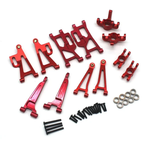 Upgrated Metal Spare Parts Front and Rear Awing Arm Steering Cup Rear Wheel Seat Set for 1/14 MJX 14209 14210 RC Car Vehicle Models - Image 2