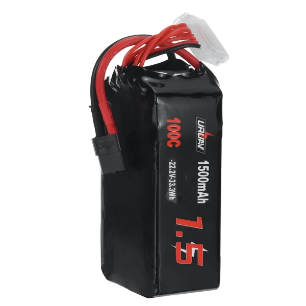 URUAV 22.2V 1500mAh 100C 6S LiPo Battery XT60 Plug for RC Drone - Image 5
