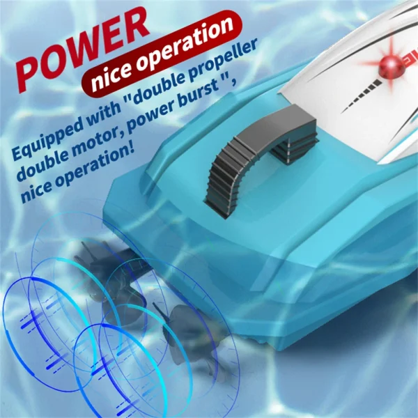 HC 804 2.4G Mini Remote Control High Speed RC Boat LED Light Palm Summer Waterproof Toy Dual Motors Pool Lakes Vehicles Models - Image 4