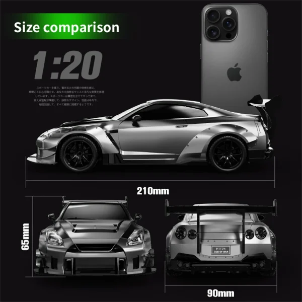 SZRC 080 RTR 1/20 2.4G 4WD Drift RC Car Mini Race LED Light High Speed Racing On-Road Full Proportional Classic Retro Electric Remote Radio Control Vehicles Model Toys - Image 4