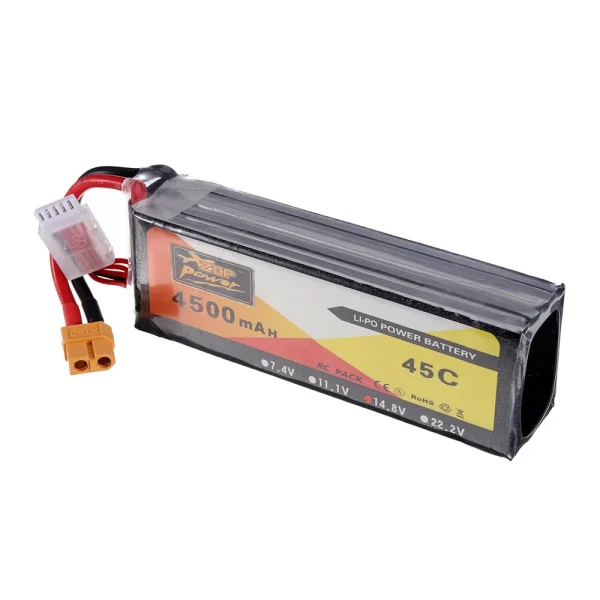 ZOP Power 14.8V 4500mAh 4S 45C Lipo Battery XT60 Plug - Image 2