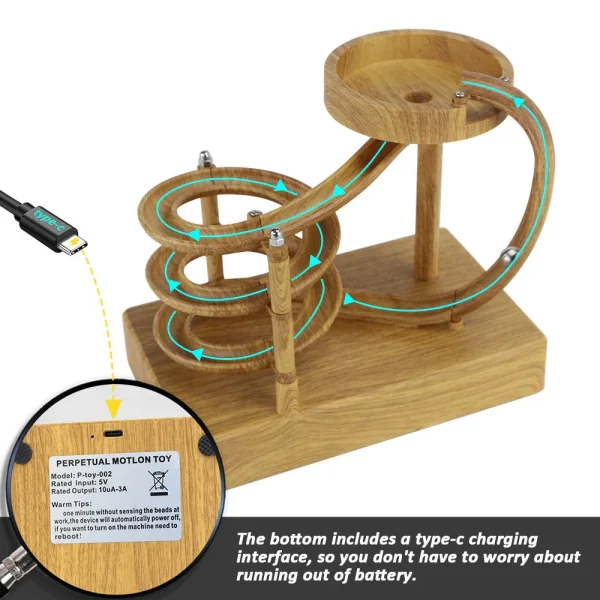 NIKOLATOY Electromagnetic Acceleration Perpetual Motion Machine Model Bulit-in Battery Desktop Ornaments Science Discovery Toys - Image 5