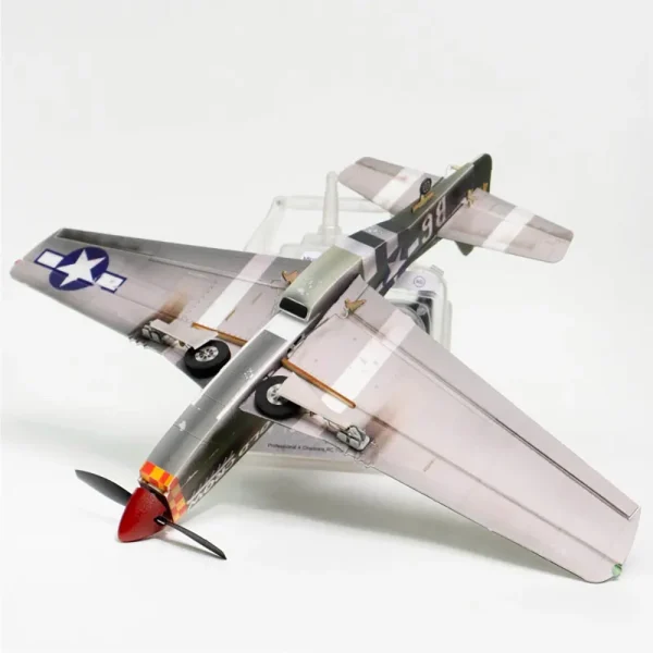 MinimumRC P51 Mustang 420mm Wingspan RC Airplane Fighter with Retractable Landing Gear KIT + Motor - Image 9
