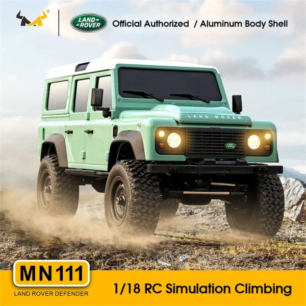 MNRC MN111 DIY KIT 1/18 4X4 RC Car LED Light Climbing Rock Crawler Off-Road Truck Portal Axle Alloy Shell Toys Classic Vehicles Models - Image 4