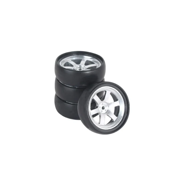 4PCS LDRC 1801 1802 1803 1804 1/18 RC Car Upgraded Parts Drift Tires Metal Wheel Rims/Racing Tyres Vehicles Models Spare Accessories - Image 3