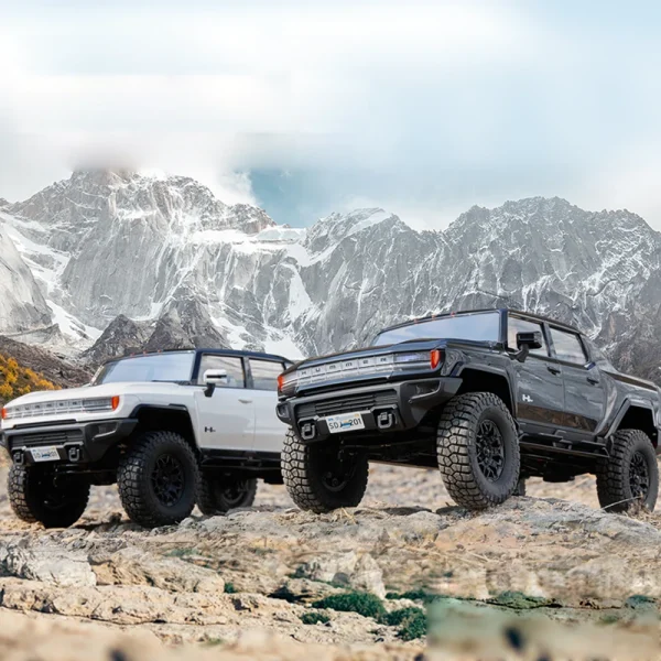 FMS FCX18 Hummer EV RTR Two Battery 1/18 2.4G 4WD RC Car Pickup Truck Off-Road Rock Crawler LED Light Two Speed Full Proportional Vehicles Models Toys - Image 8