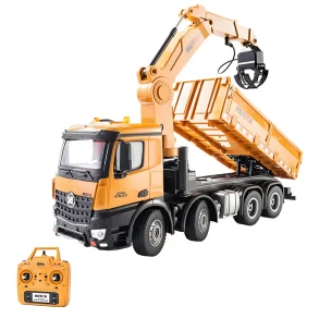 HUINA 1538 1/14 2.4G 26CH Semi-alloy RC Car Grabbing Wood Dump Truck 3-in-1 Vehicle Model RTR