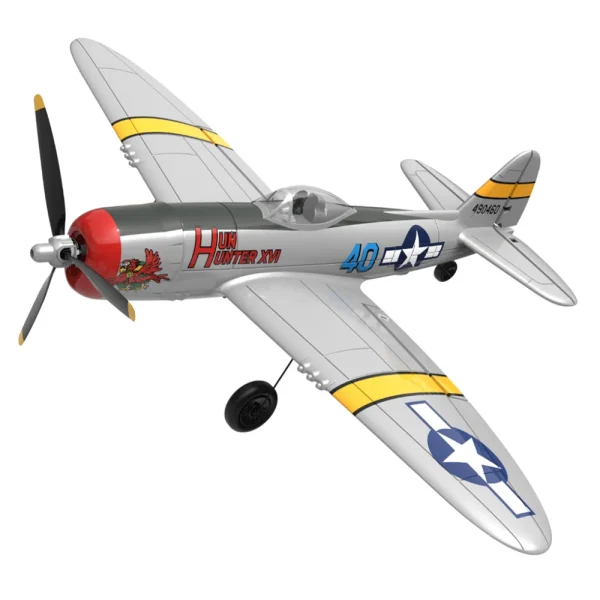 VolantexRC Mini P-47 Warbird EPP 400mm Wingspan 2.4G 4CH 6-Axis Gyro One Key Aerobatics XPilot Stabilization System RC Airplane Glider RTF for Beginner - Image 2
