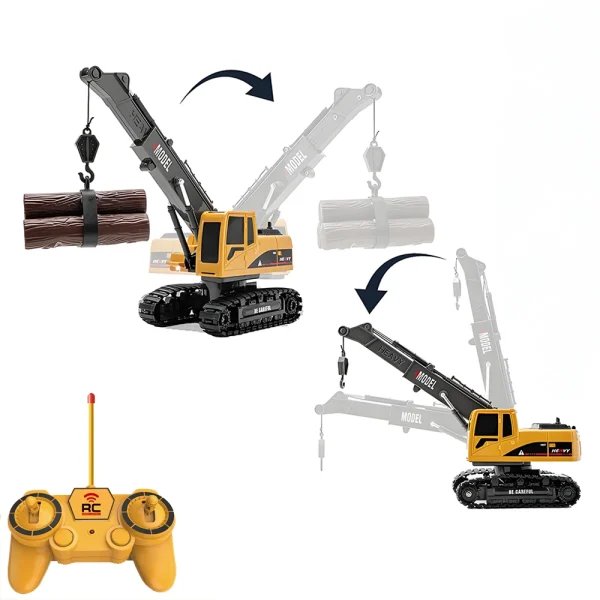 689-838A 2.4G 6CH 1/20 RC Truck+1/22 RC Crane 2-IN-1 Remote Control Car Vehicle Models RTR for Children Toys - Image 2